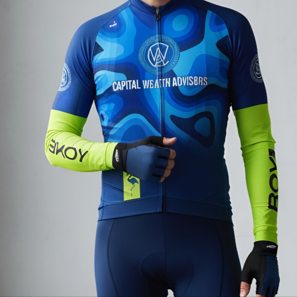 Cycling Zip Up Shirt Blue and Green NWT Size XL